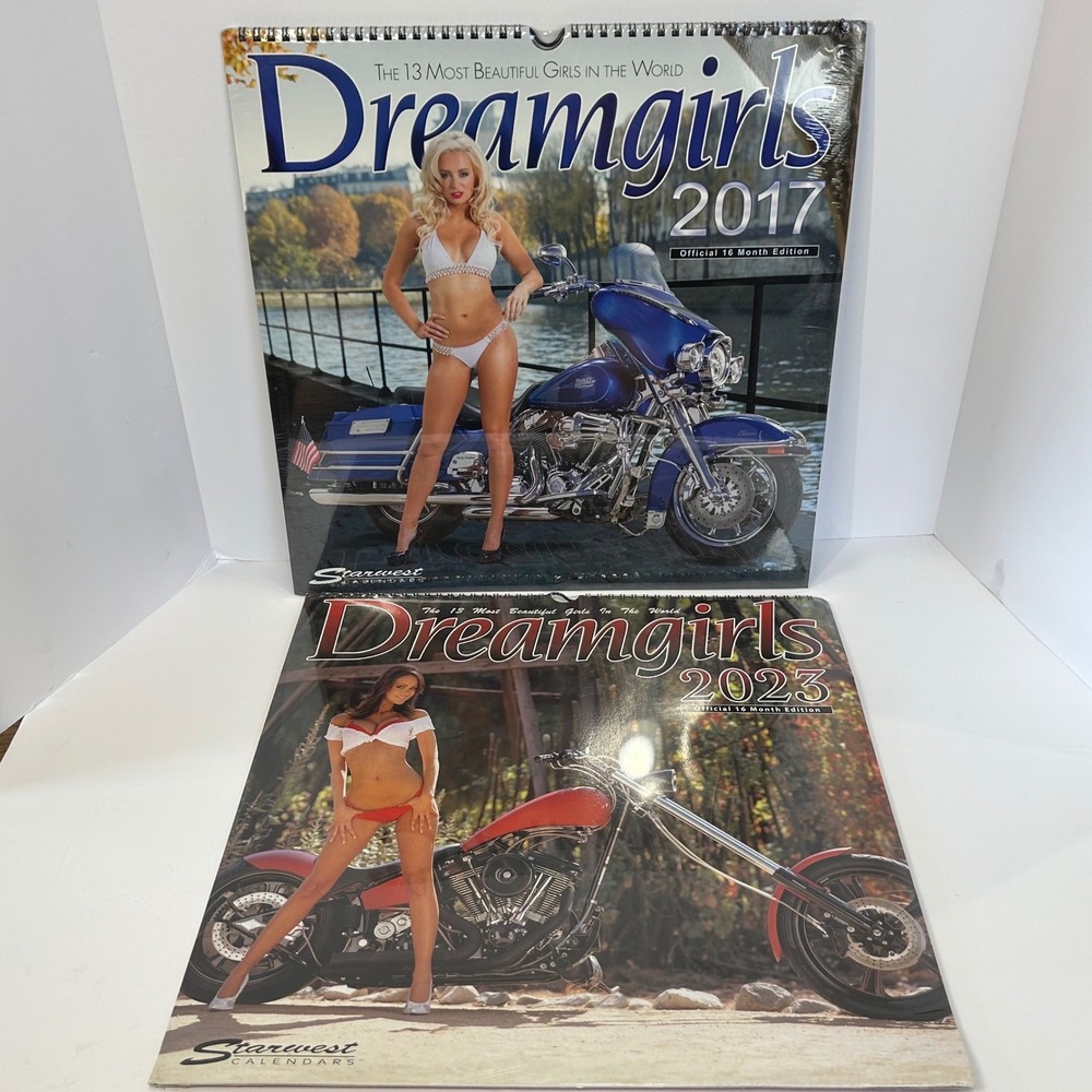Starwest Dreamgirls 2017 & 2023 Calendars Motorcycle Pinup Models New Sealed